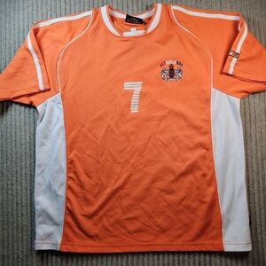 Orange and White Netherlands Soccer Jersey